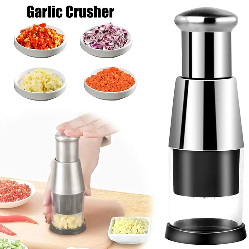 Manual Garlic Press & Vegetable Chopper Kitchen Tool
